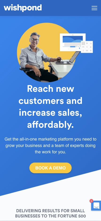 Mobile Landing Page Example #7. Wishpond