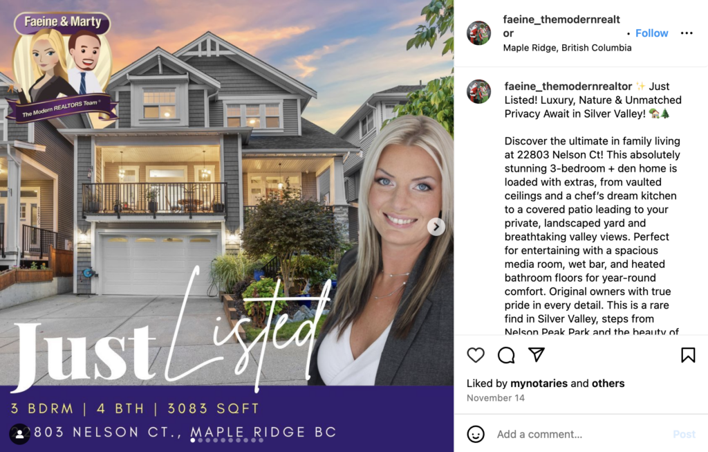 “Just Listed” Ads on Instagram
