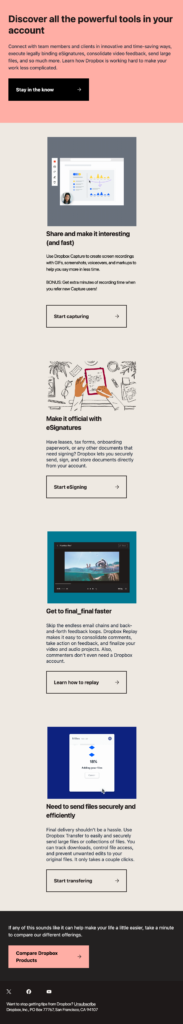 Dropbox’s Tools Showcase Email