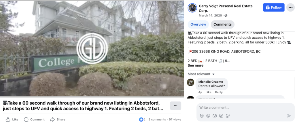 Facebook Video Walkthroughs