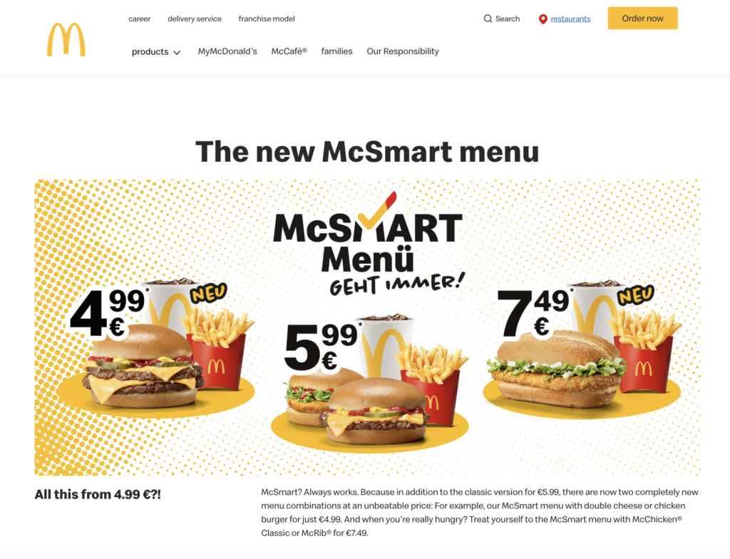 McDonald’s Meal Upgrades