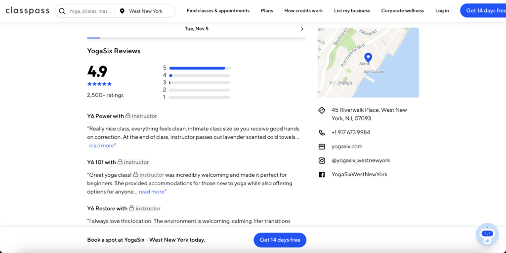 ClassPass Reviews
