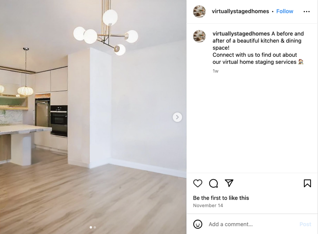 Virtual Staging Demos on Instagram