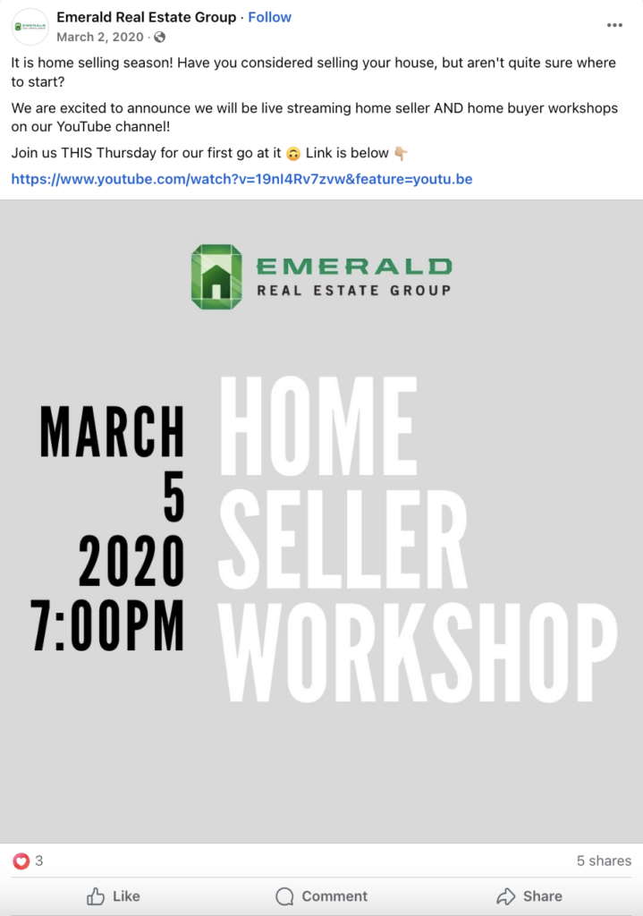 Home Buyer Workshops on Facebook Live