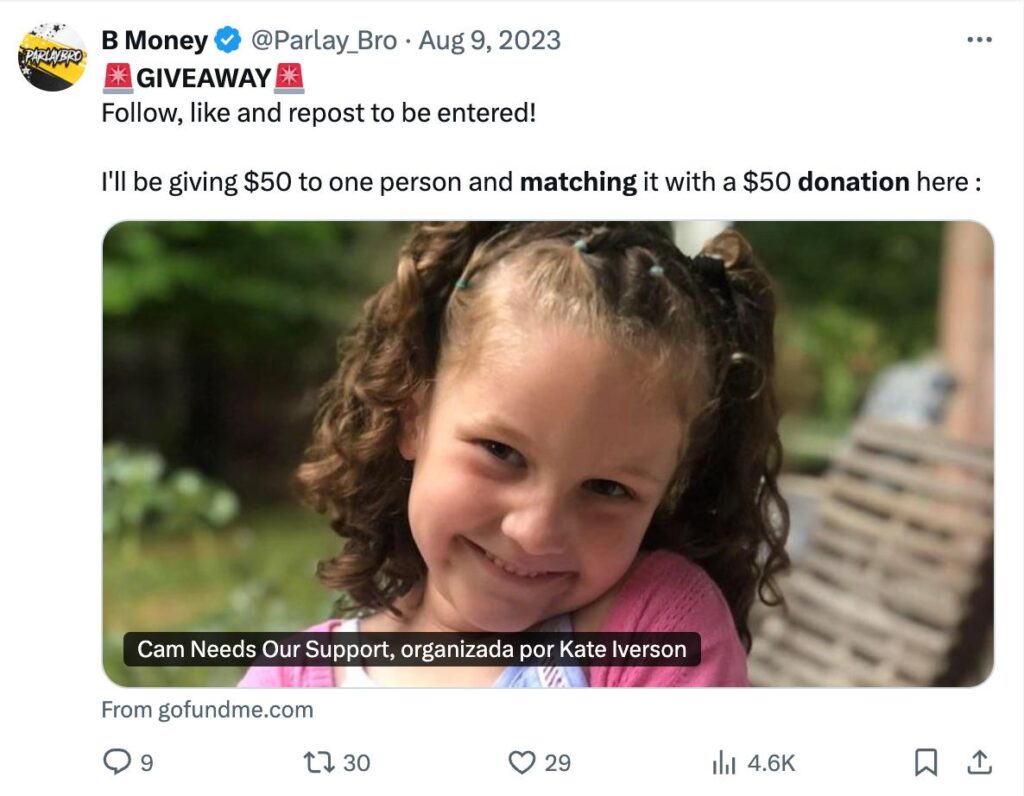 Donation Matching Giveaway