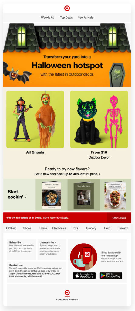 Target’s Halloween Deals Email