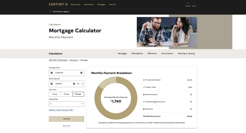 Century 21’s Investment Property Calculator