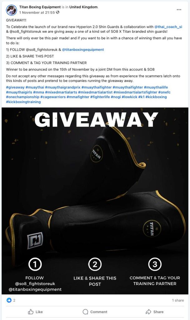 Joint Giveaway with a Partner Brand