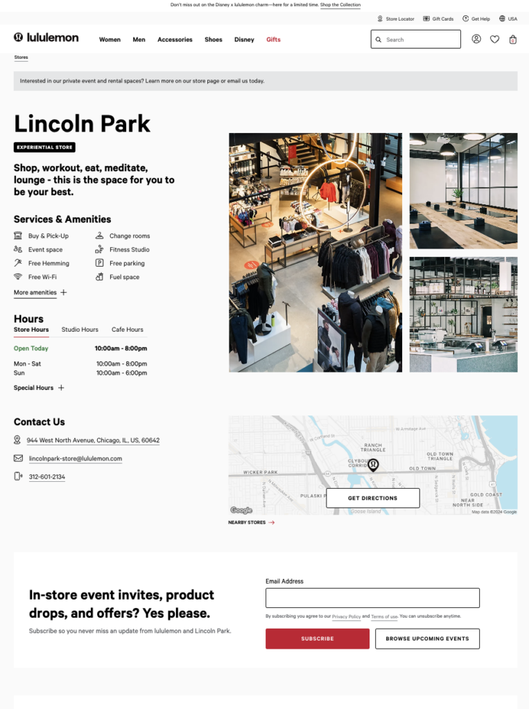 Localized Sponsorship and Event Collaboration Pages