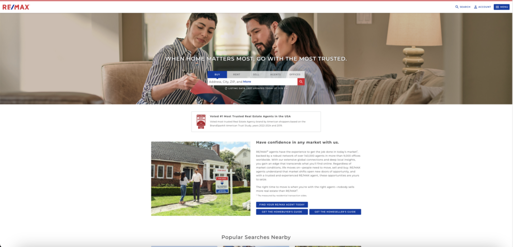 Remax's Home Seller Consultation Page