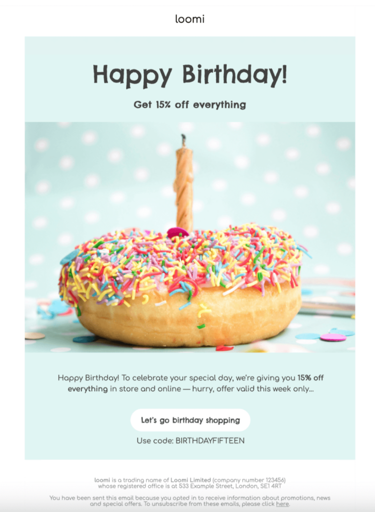 Birthday and Anniversary Coupons