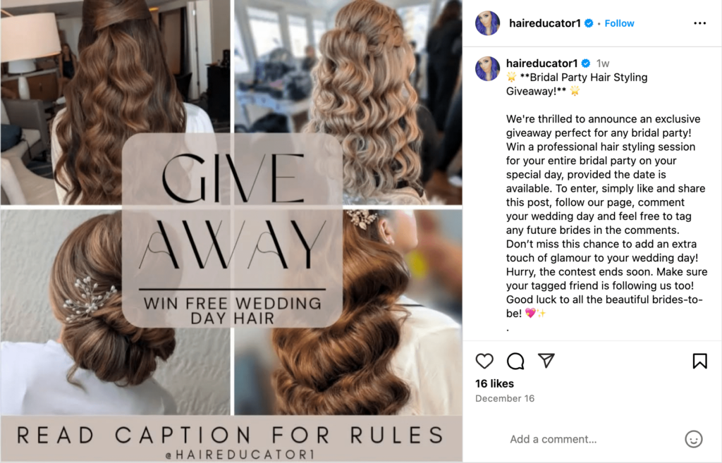 Free Wedding Hairstyle Giveaway