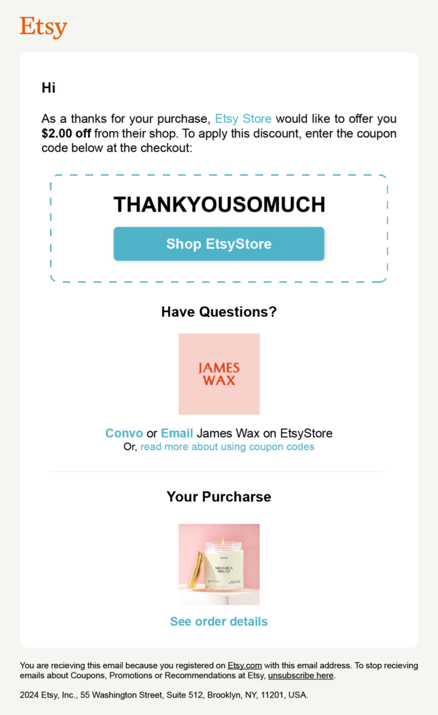 Post-Purchase Coupons