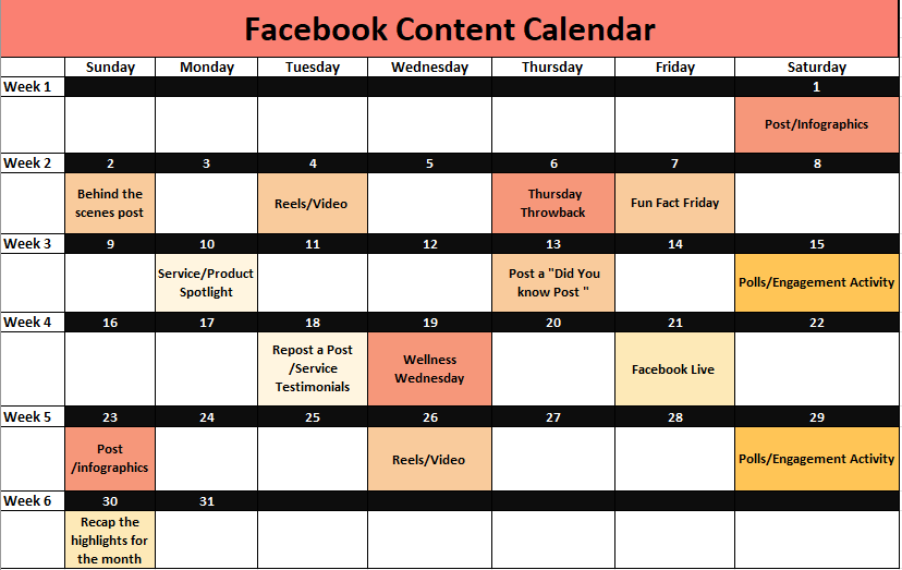 Develop a Content Calendar