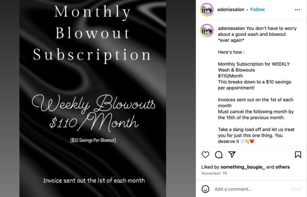 Monthly Blowout Membership
