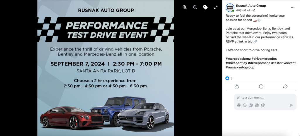 Host Test Drive Events