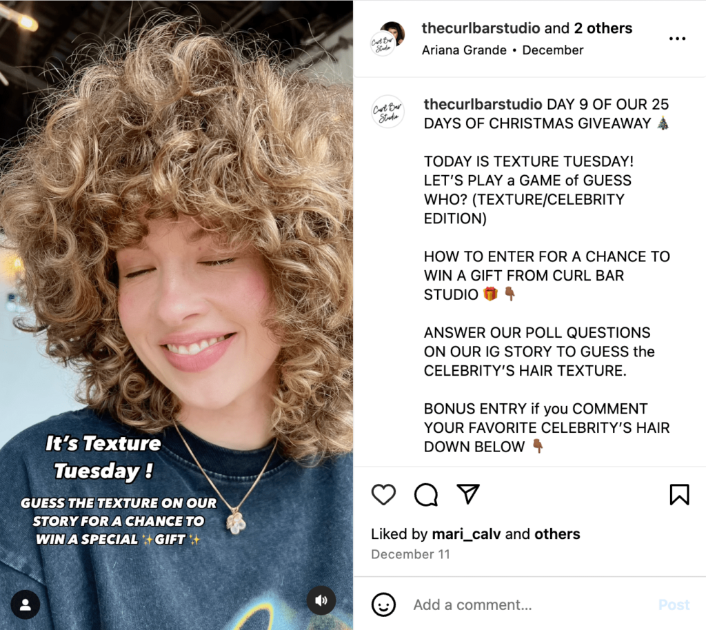 Instagram Story Poll Giveaway