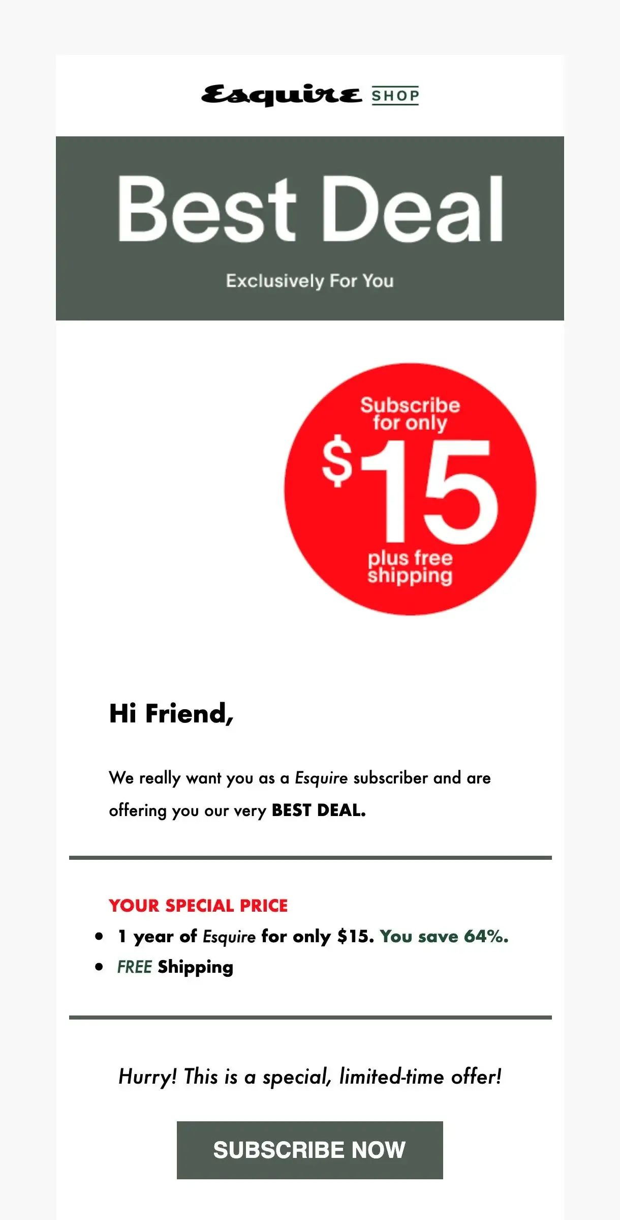 Email-Exclusive Coupons