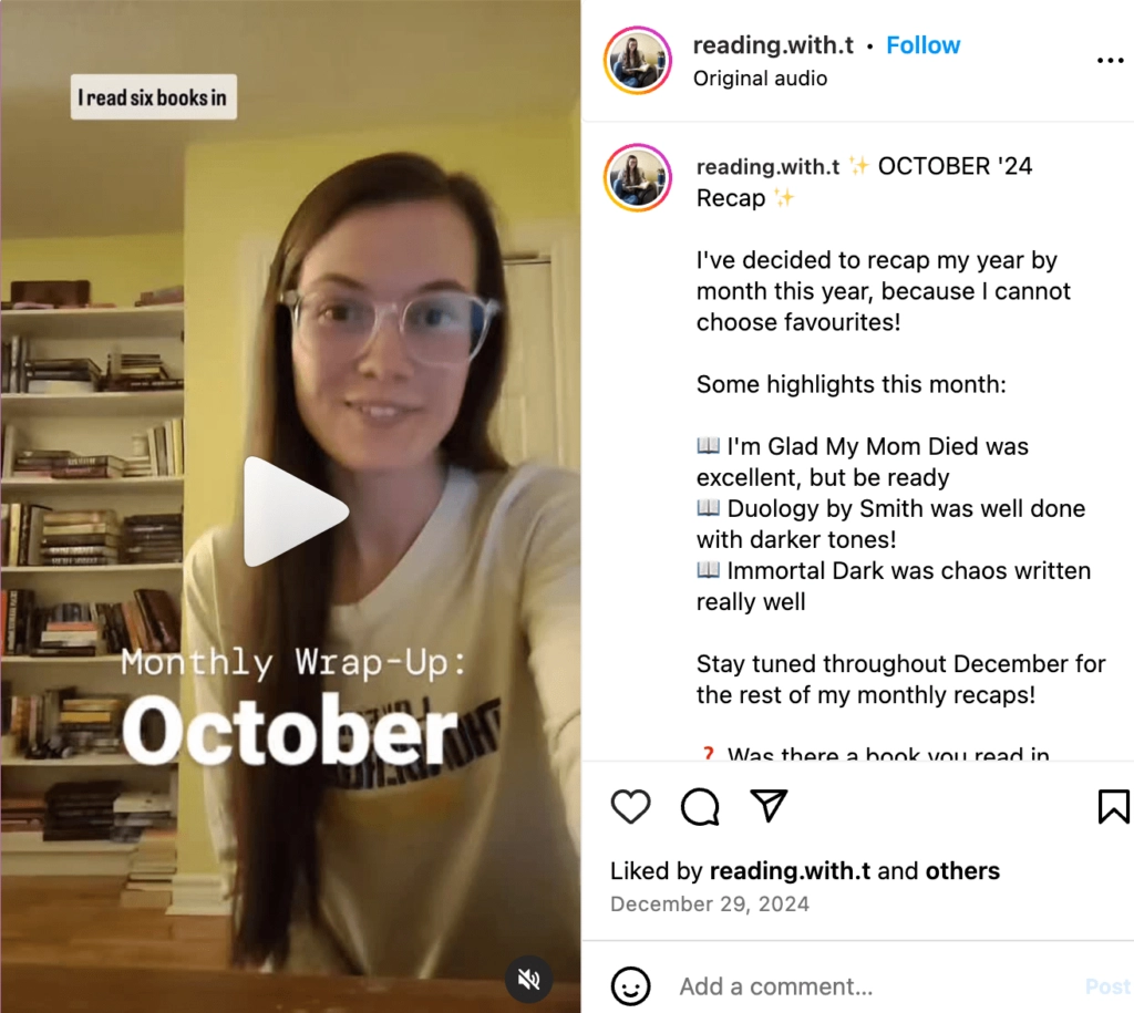 Weekly or Monthly Recaps